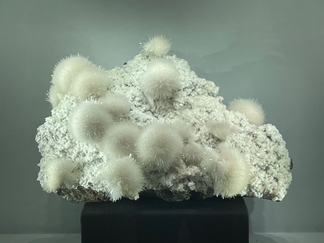 A stunning mesolite specimen from India about 1m across_At Superb Minerals showroom in Tucson A stunning mesolite specimen from India about 1m across_At Superb Minerals showroom in Tucson