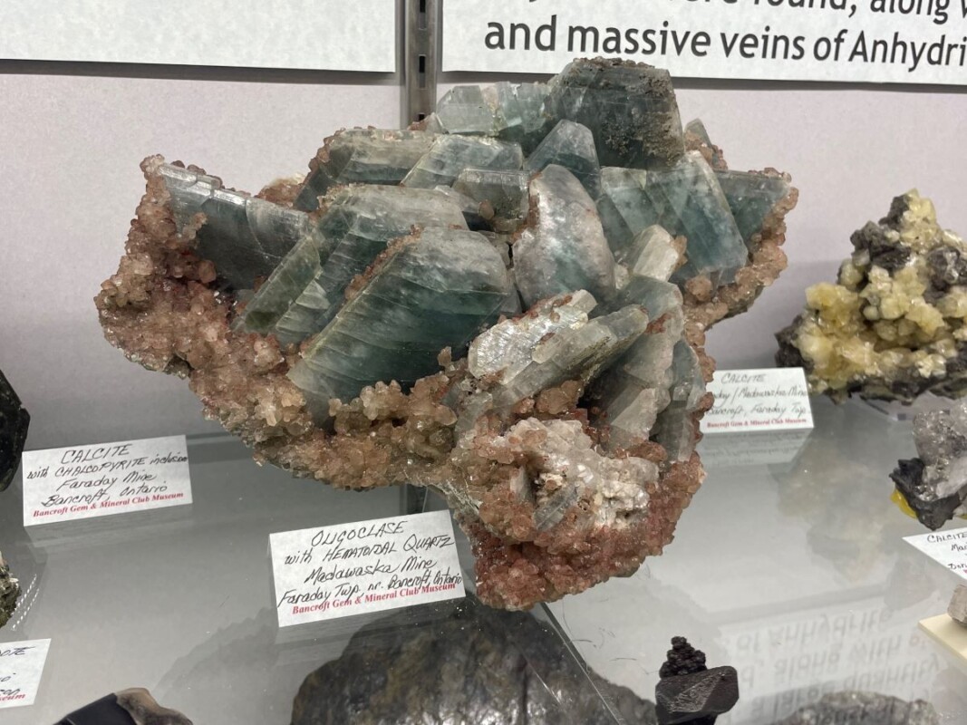 Calcite and Oligoclase Quartz Faraday and Madawaska Mine ON Bancroft Museum