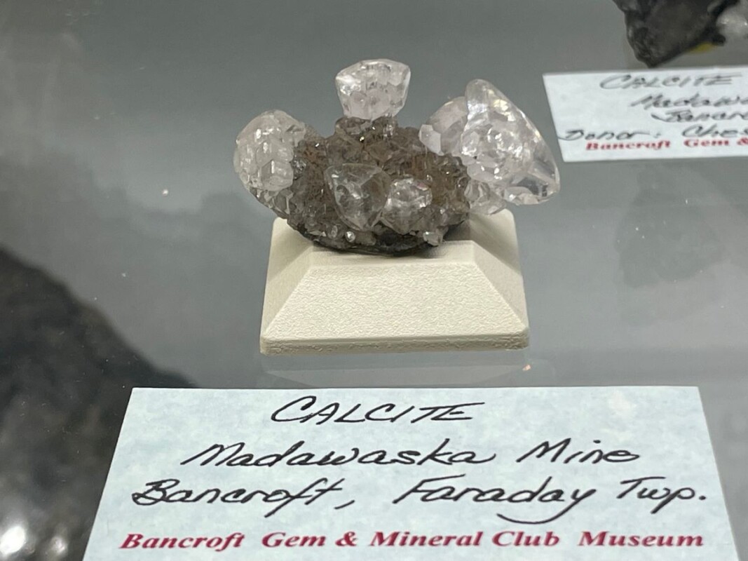 Clear Calcite Madawaska Mine ON Bancroft Museum