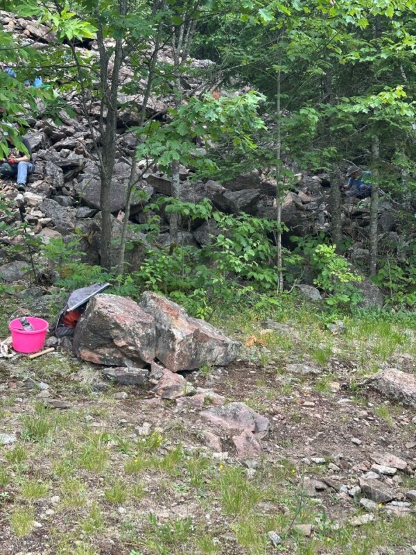 Craigmont Mine 2025 Bottom of Boulders with Corundum Craigmont Mine 2025 Bottom of Boulders with Corundum
